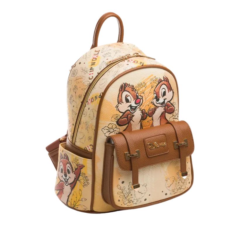 Backpack with cartoon character design on a white background