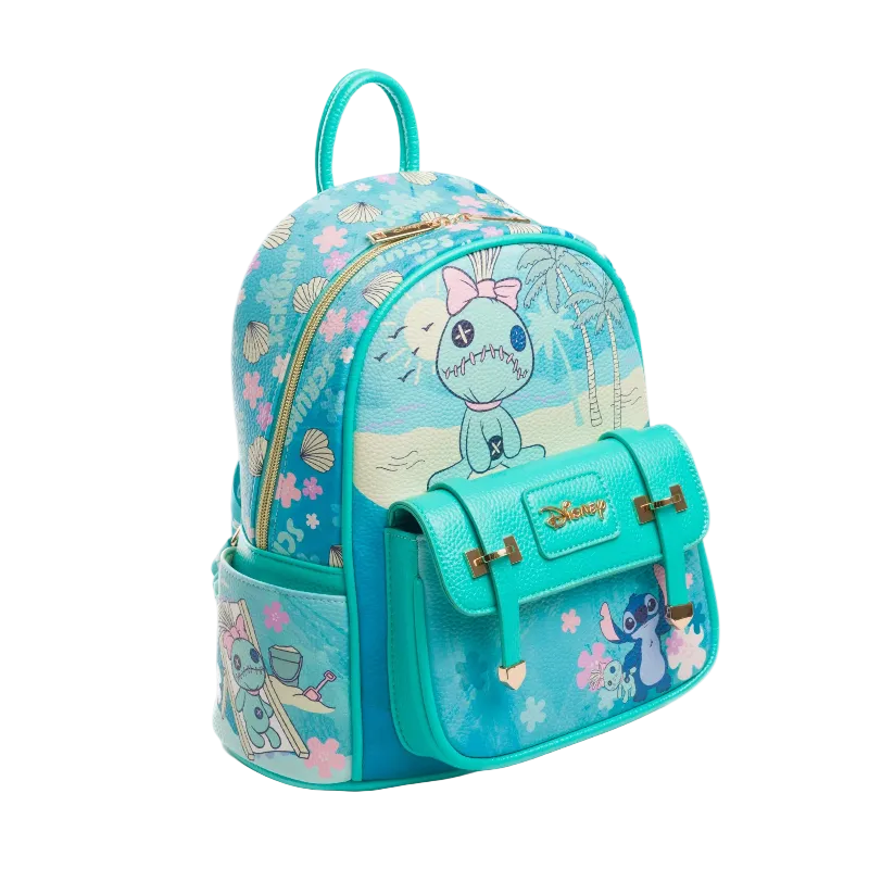 Children's backpack with cartoon character design on a white background