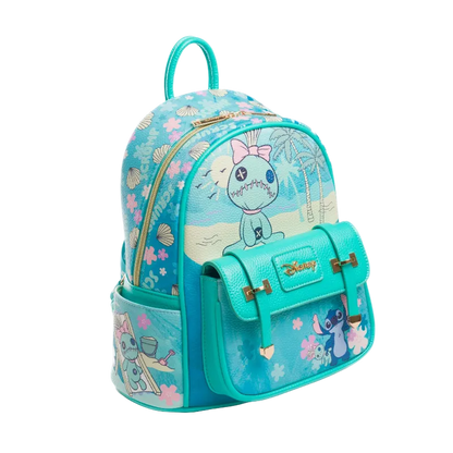 Children's backpack with cartoon character design on a white background