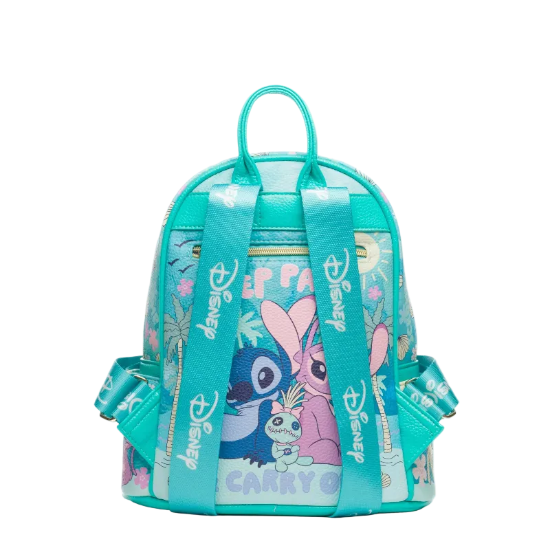 Backpack with cartoon character design on a white background