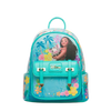 Teal backpack with Disney character design on a white background