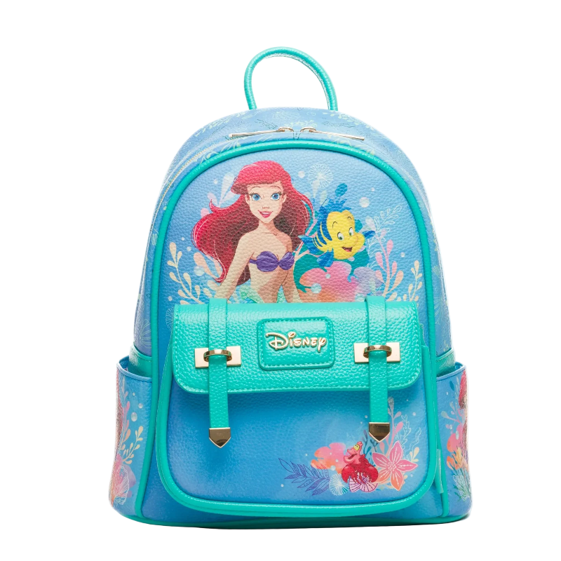 bp faux leather mini backpack WondaPop Disney The Little Mermaid Ariel & Flounder Underwater Adventure 11