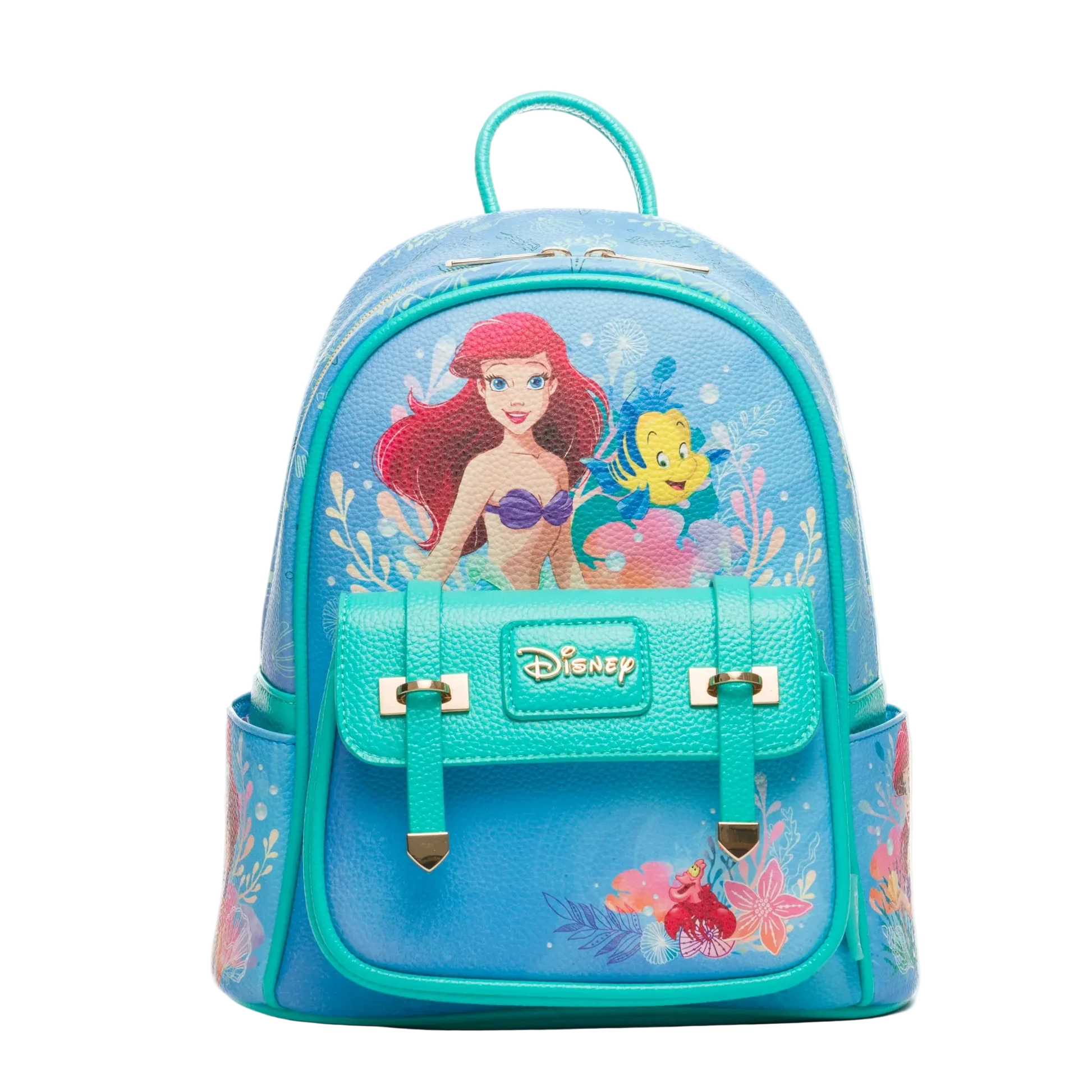 Backpack with Disney character design on a white background