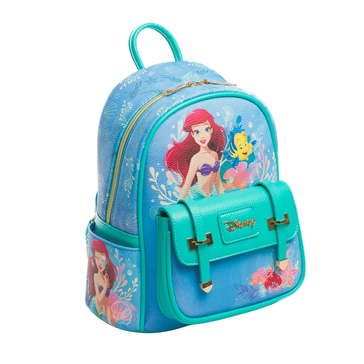 Backpack with Disney character design on a white background