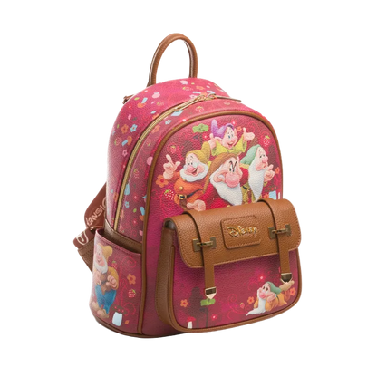 Backpack with cartoon character design on a white background