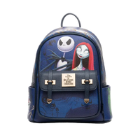 Backpack with cartoon characters on a white background