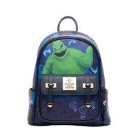 Backpack with cartoon character design on a white background