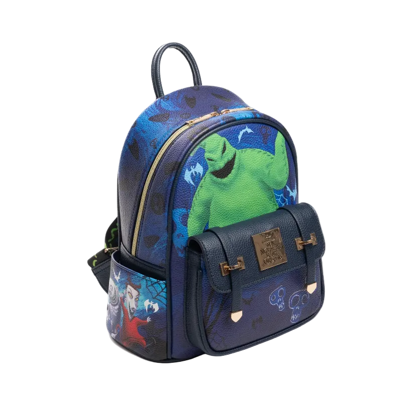 Backpack with cartoon character design on a white background