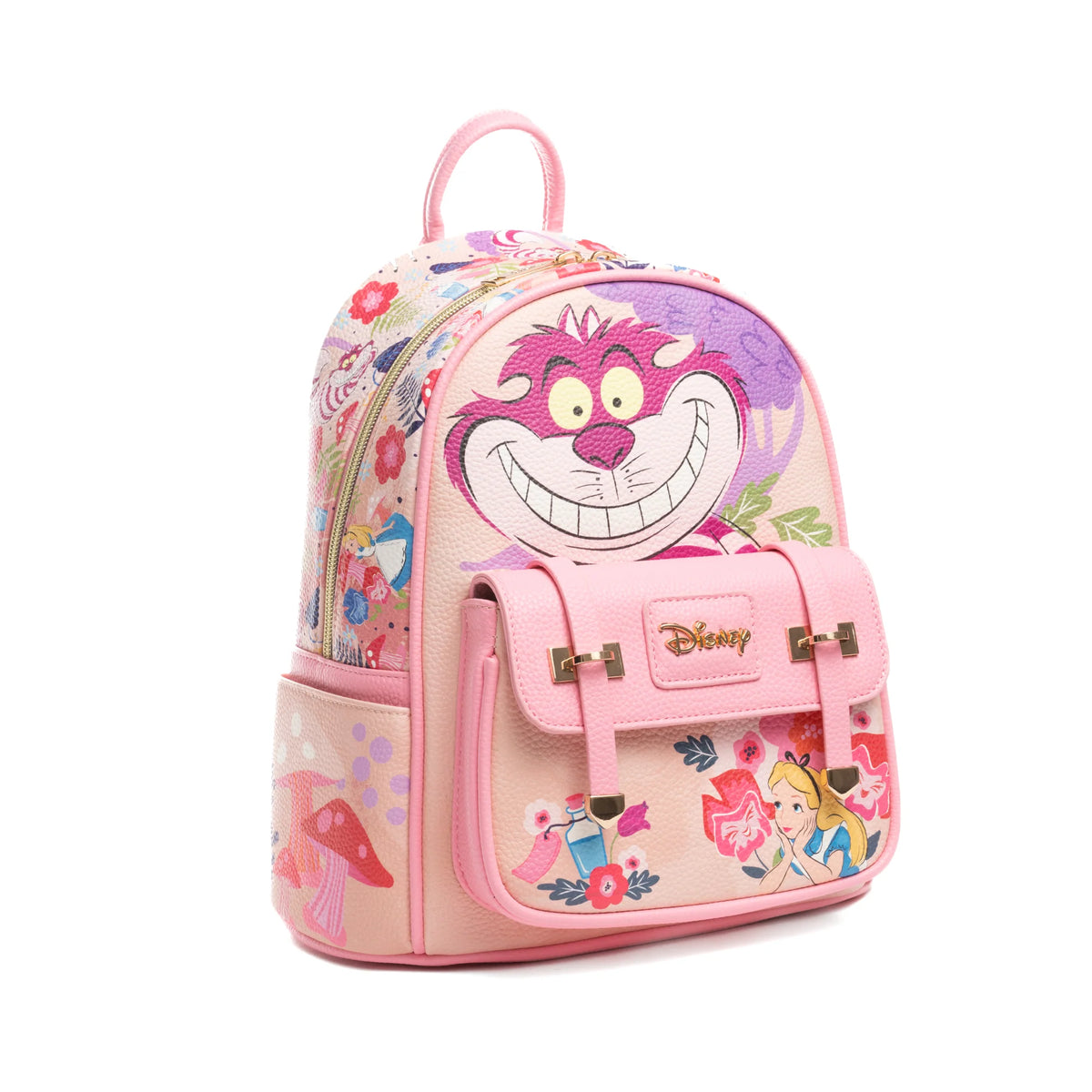 Disney Alice in Wonderland -- Cheshire Cat Smile 11-inch Vegan Leather Mini Backpack
