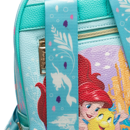 The Little Mermaid - Ariel WondaPop 11" Vegan Leather Fashion Mini Backpack