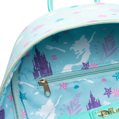 The Little Mermaid - Ariel WondaPop 11" Vegan Leather Fashion Mini Backpack