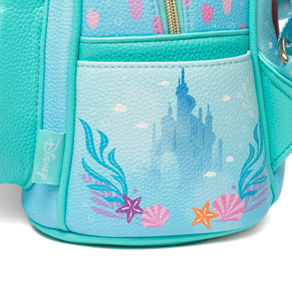 The Little Mermaid - Ariel WondaPop 11" Vegan Leather Fashion Mini Backpack