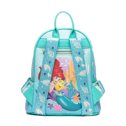 The Little Mermaid - Ariel WondaPop 11" Vegan Leather Fashion Mini Backpack