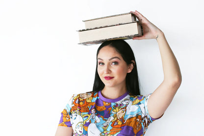 CakeWorthy Disney Beauty and the Beast All Over Print T-Shirt