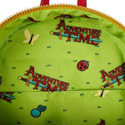 Green fabric with 'Adventure Time' logo and character illustrations