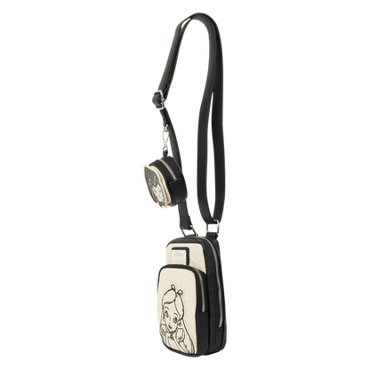 Loungefly Disney Alice in Wonderland Cell Phone Sling Crossbody Bag with Smiling Flower Coin Bag