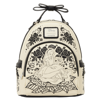 Loungefly Disney Alice in Wonderland Black Floral 3D Bow Mini Backpack