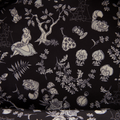 Loungefly Disney Alice in Wonderland Black Floral 3D Bow Mini Backpack