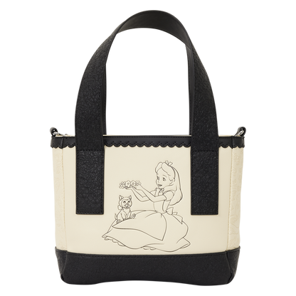 Loungefly Disney Alice in Wonderland Alice & Dinah Mini Tote Crossbody Bag