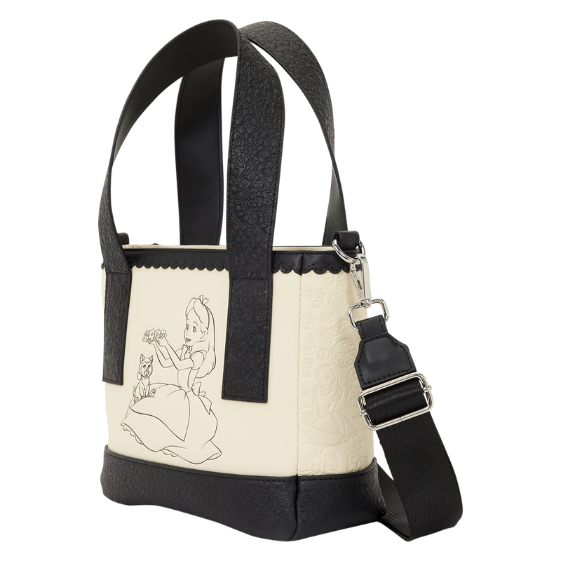 Loungefly Disney Alice in Wonderland Alice & Dinah Mini Tote Crossbody Bag