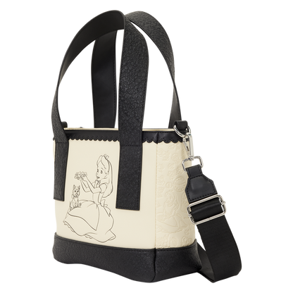 Loungefly Disney Alice in Wonderland Alice & Dinah Mini Tote Crossbody Bag