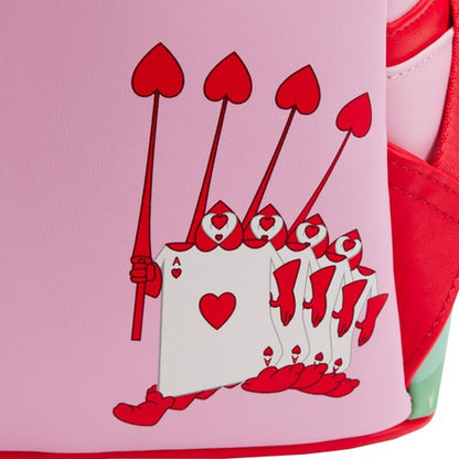 Shoe with a heart-themed design on a pink background