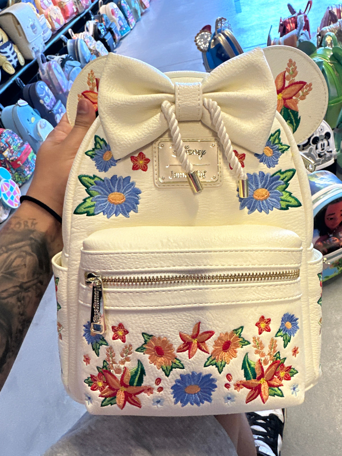 Minnie Mouse Orange Floral Ears Mini Backpack Exclusive