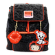 Betty Boop Quilted Heart Trinket Backpack with Acrylic Charms