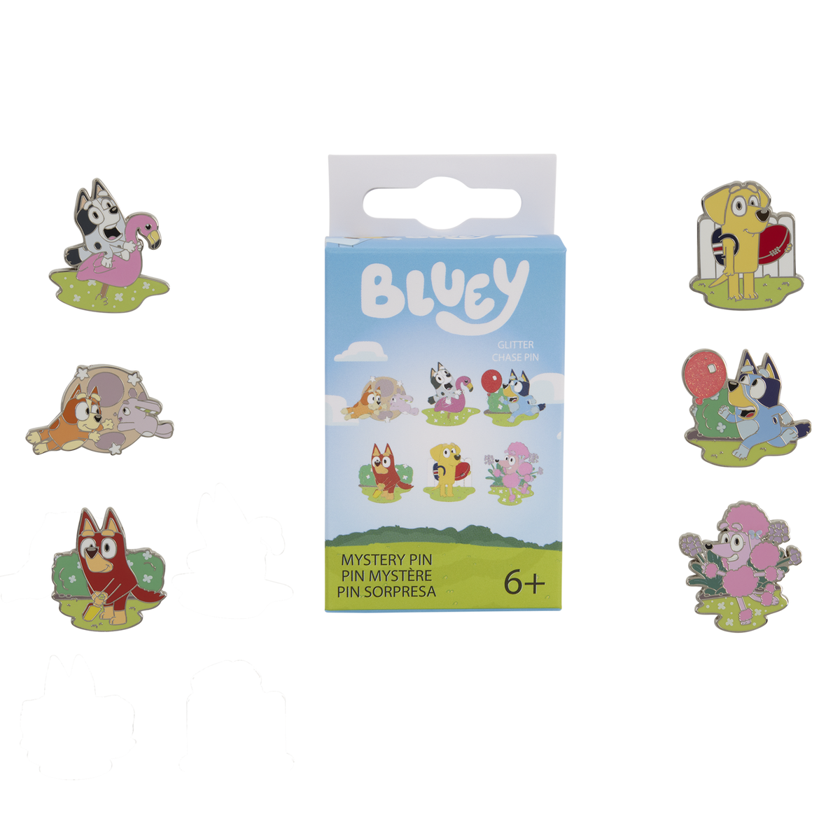 Bluey and Friends Mystery Box Pin lineup