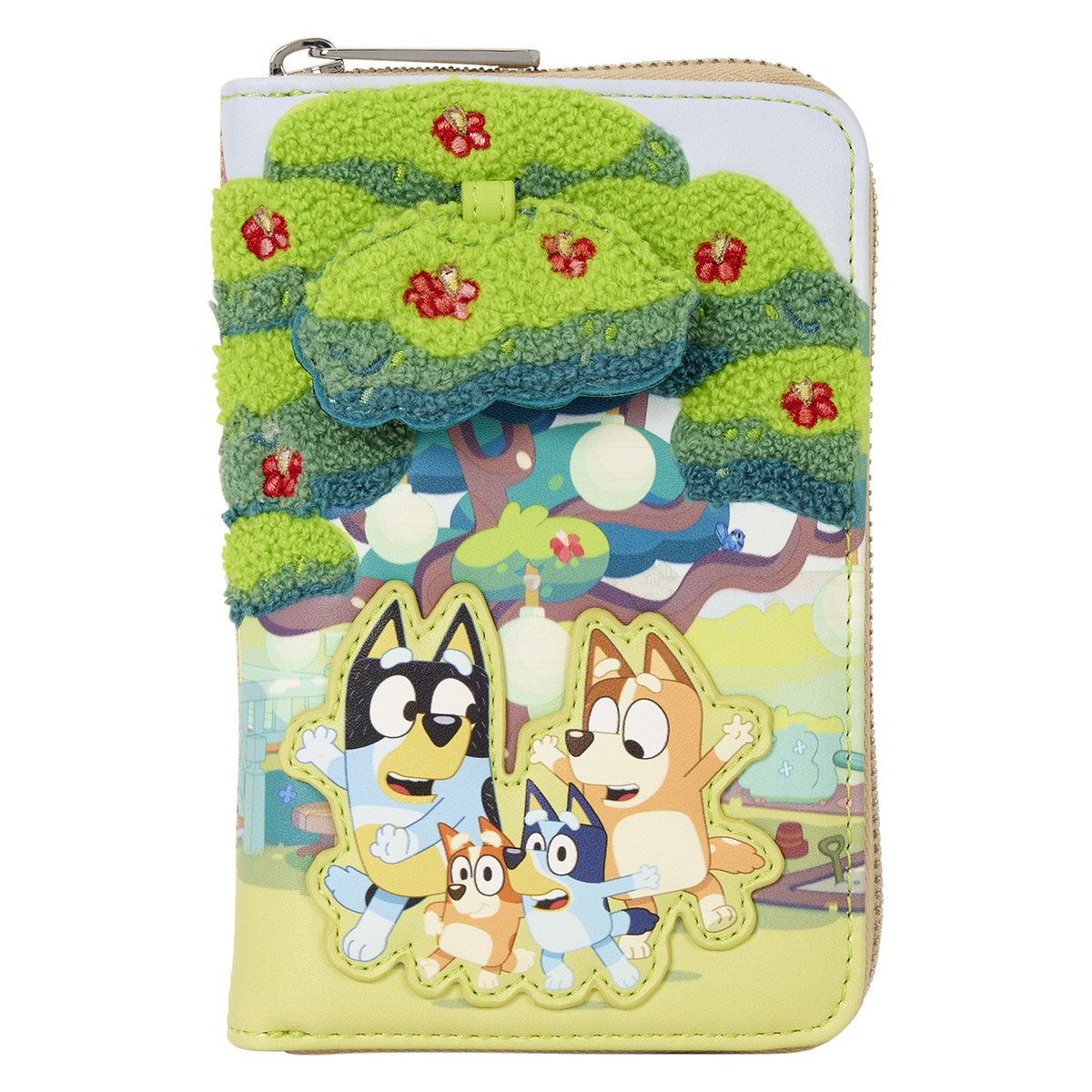 Bluey's Backyard Zip-Around Wallet front