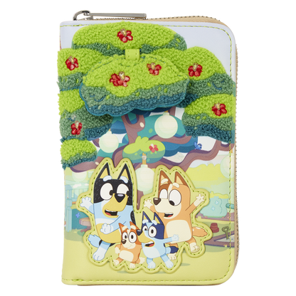 Bluey's Backyard Zip-Around Wallet front