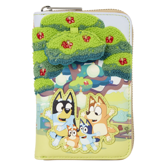 Bluey's Backyard Zip-Around Wallet front