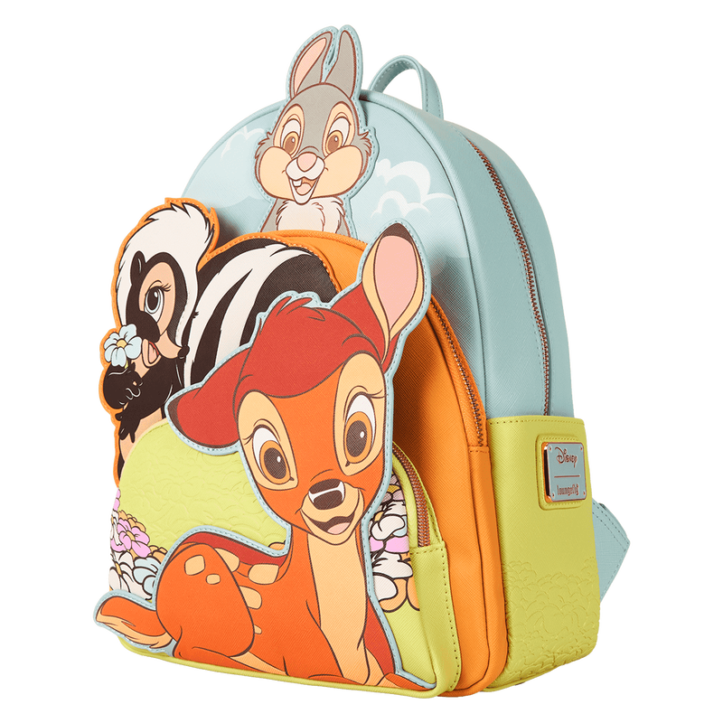 Backpack with cartoon character design on a white background