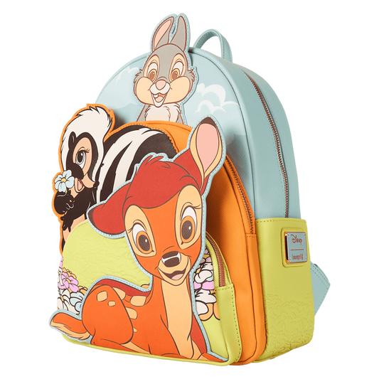 Backpack with cartoon character design on a white background