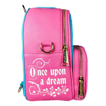 Sleeping Beauty Make It Pink Make It Blue Convertible Mini Backpack Exclusive Loungefly Disney