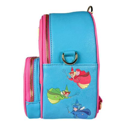 Sleeping Beauty Make It Pink Make It Blue Convertible Mini Backpack Exclusive Loungefly Disney