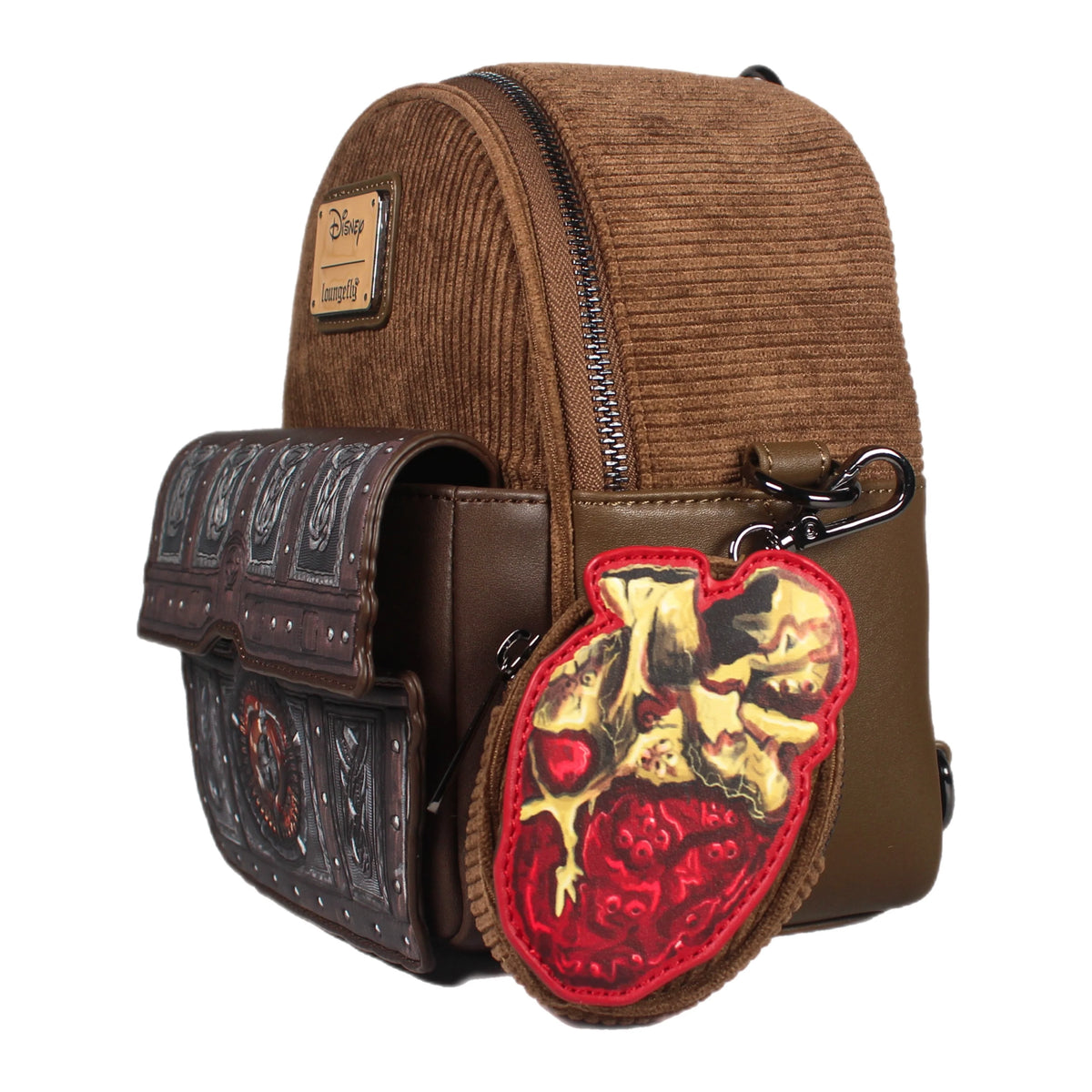 Pirates of the Caribbean Davy Jones Dead Man's Chest Convertible Mini Backpack Loungefly Disney