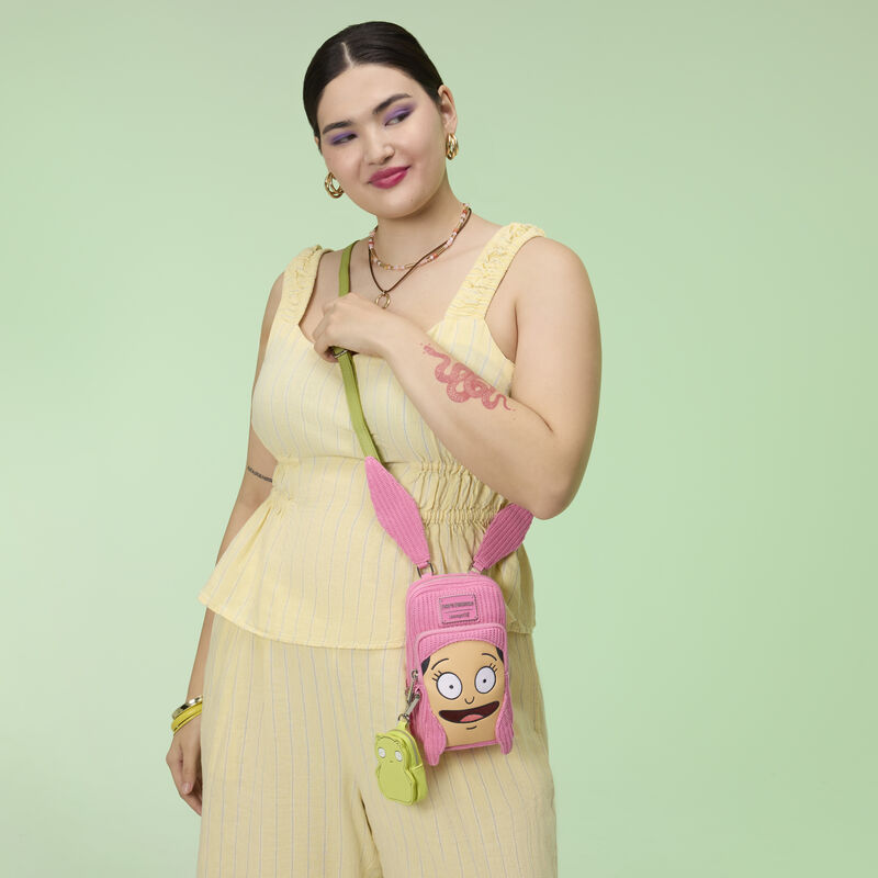 Loungefly Bob's Burgers Louise Cosplay Cell Phone Crossbody Bag with Glow Coin Bag