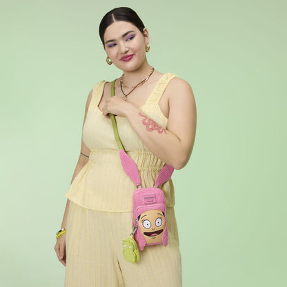 Loungefly Bob's Burgers Louise Cosplay Cell Phone Crossbody Bag with Glow Coin Bag