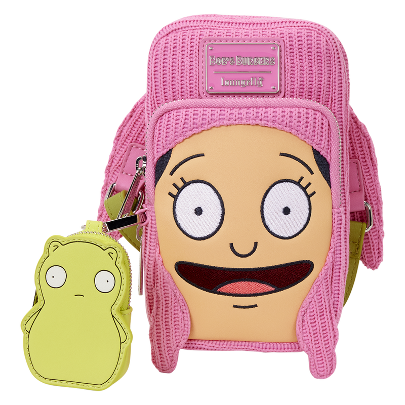 Loungefly Bob's Burgers Louise Cosplay Cell Phone Crossbody Bag with Glow Coin Bag
