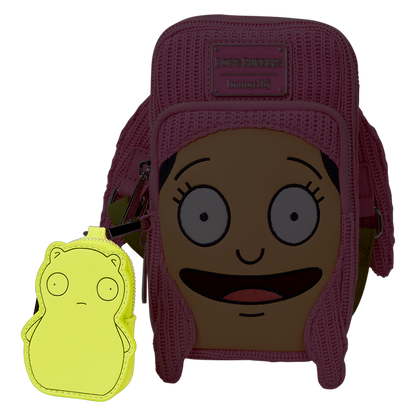 Loungefly Bob's Burgers Louise Cosplay Cell Phone Crossbody Bag with Glow Coin Bag