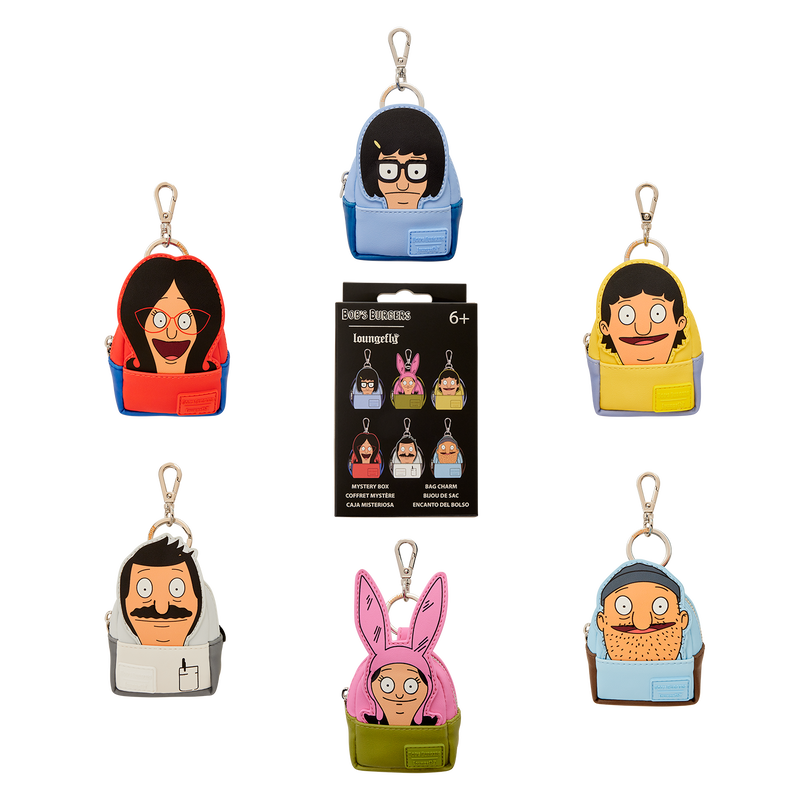 Loungefly Bob's Burgers Cosplay Mystery Mini Backpack Keychain Charm