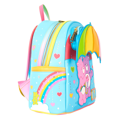 Loungefly Care Bears Cheer Bear & Share Bear Rainbow Umbrella Mini Backpack