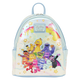 Backpack with colorful Sesame Street character design on a white background