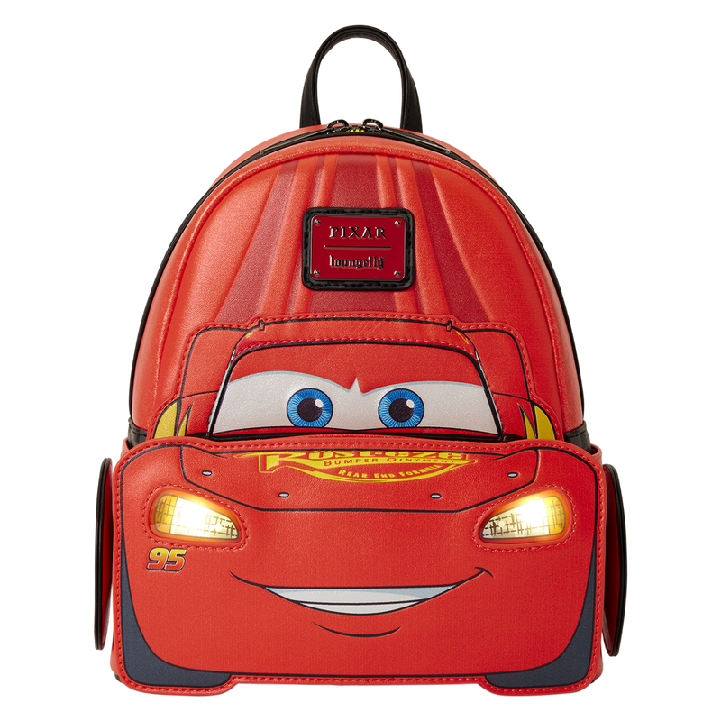 Lightning McQueen Cosplay Light-Up Mini Backpack Loungefly Disney Pixar Cars 20th Anniversary