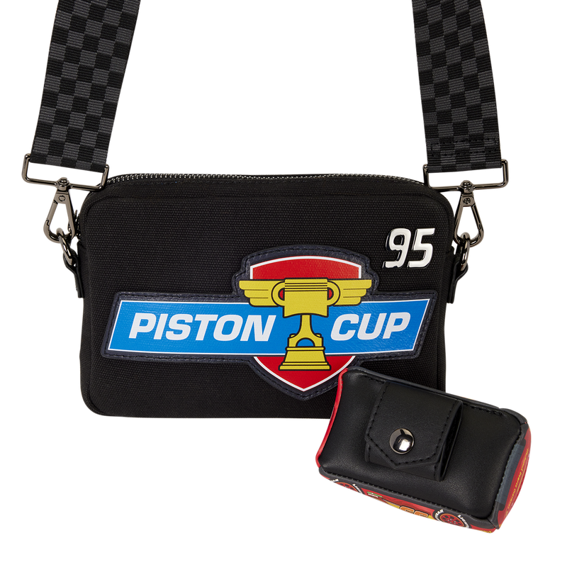 Cars 20th Anniversary Piston Cup Sling Crossbody Bag Loungefly Disney Pixar