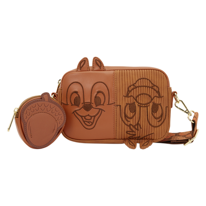 Loungefly Disney Chip 'n' Dale Sling Crossbody Bag with Acorn Coin Bag
