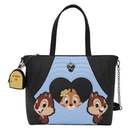 Loungefly Disney Chip 'n' Dale Two Chips & a Miss Tote Bag with Coin Bag