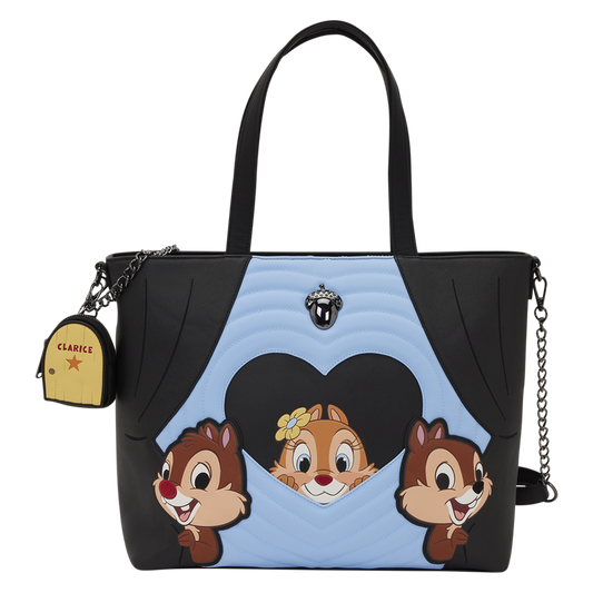 Loungefly Disney Chip 'n' Dale Two Chips & a Miss Tote Bag with Coin Bag