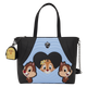 Loungefly Disney Chip 'n' Dale Two Chips & a Miss Tote Bag with Coin Bag